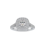 SKU: 0015 (10K) Double Halo Engagment Ring in Rose Gold.