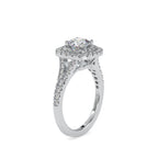 SKU: 0015 (22K) Double Halo Engagment Ring in Rose Gold.