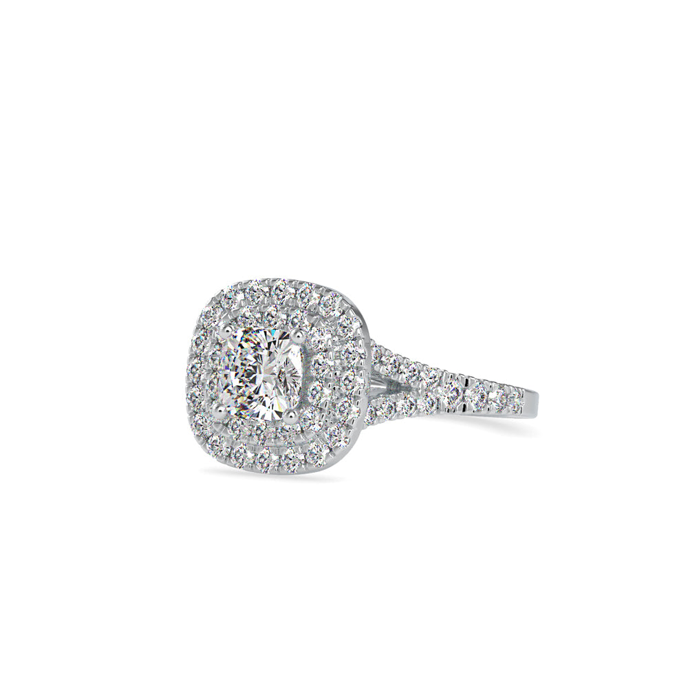 SKU: 0015 (22K) Double Halo Engagment Ring in Rose Gold.