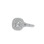 SKU: 0015 (10K) Double Halo Engagment Ring in Rose Gold.