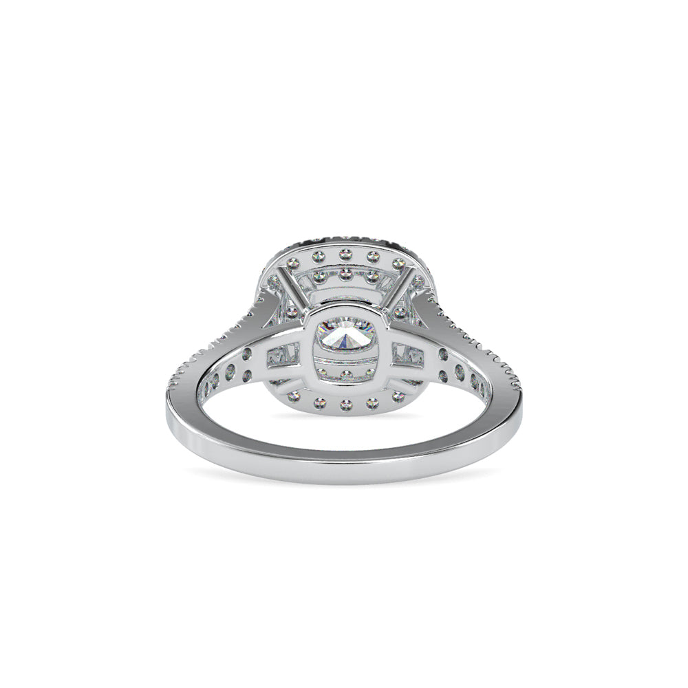 SKU: 0015 (18K) Double Halo Engagment Ring in Rose Gold.