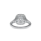 SKU: 0015 (14K) Double Halo Engagment Ring in Rose Gold.