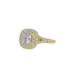 SKU: 0015 (10K) Double Halo Engagment Ring in Rose Gold.