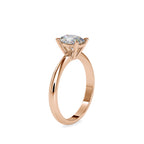 SKU: 0016 (22K) Oval Diamond Solitaire Ring in Rose Gold.
