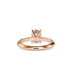 SKU: 0016 (10K) Oval Diamond Solitaire Ring in Rose Gold.