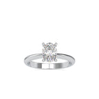 SKU: 0016 (14K) Oval Diamond Solitaire Ring in Rose Gold.