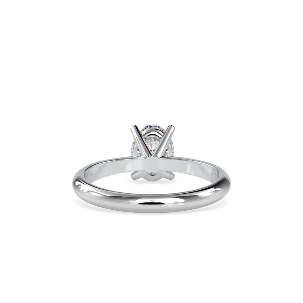 SKU: 0016 (10K) Oval Diamond Solitaire Ring in Rose Gold.