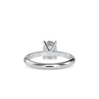 SKU: 0016 (10K) Oval Diamond Solitaire Ring in Rose Gold.