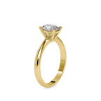 SKU: 0016 (18K) Oval Diamond Solitaire Ring in Rose Gold.