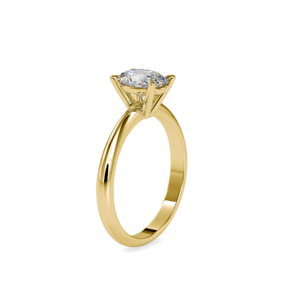 SKU: 0016 (22K) Oval Diamond Solitaire Ring in Rose Gold.