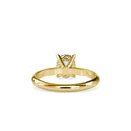 SKU: 0016 (10K) Oval Diamond Solitaire Ring in Rose Gold.