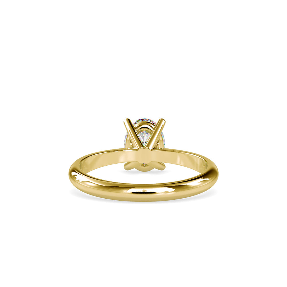 SKU: 0016 (18K) Oval Diamond Solitaire Ring in Rose Gold.