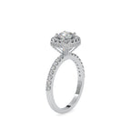 SKU: 0017 (22K) Double Halo Milgrain Cushion Cut Ring in Rose Gold.