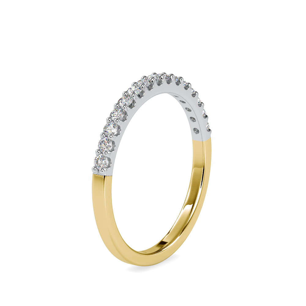 SKU: 0018 (10K) Two-Tone diamond Wedding Band .