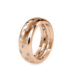 SKU: 0019 (10K) Scatter Diamond band in Rose Gold.