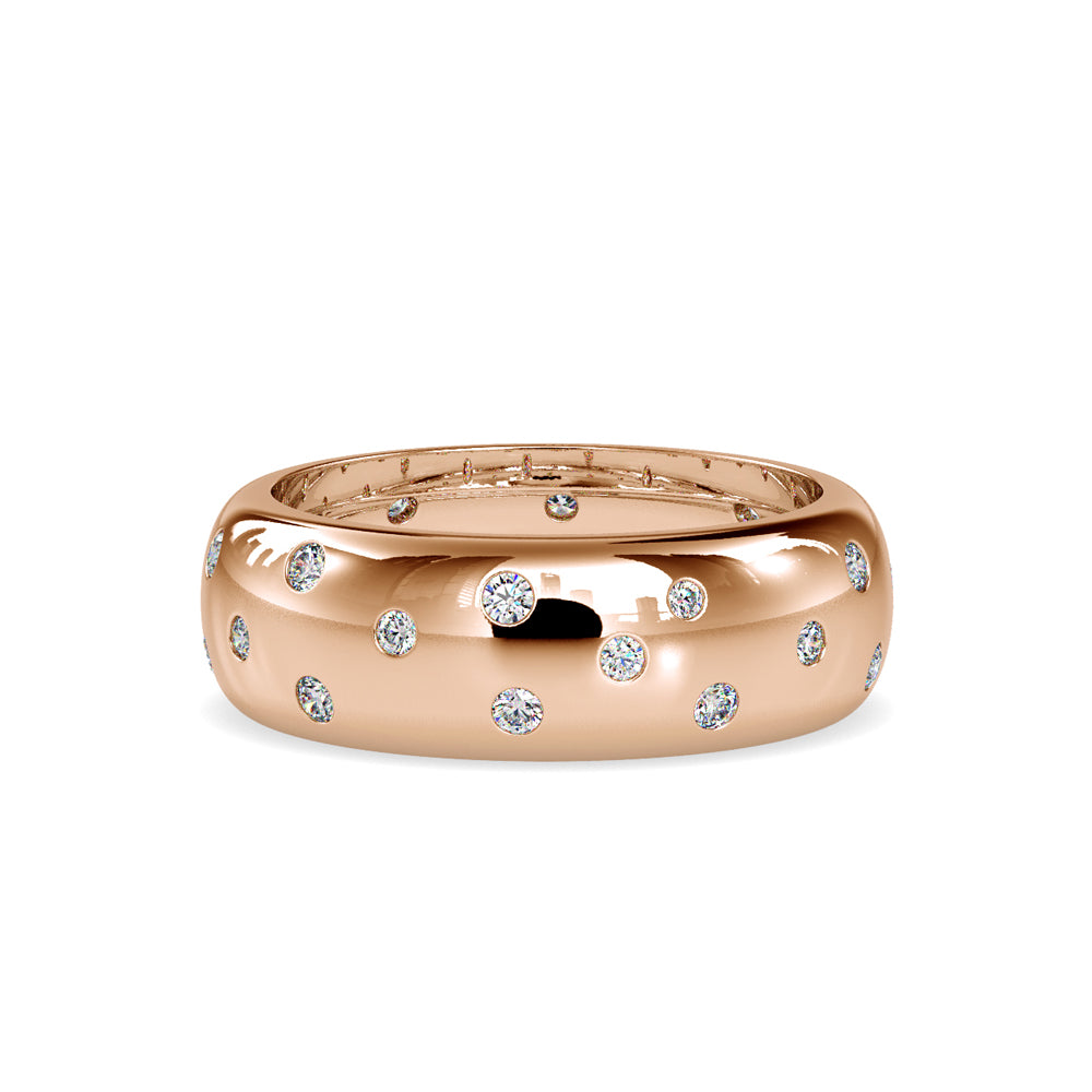 SKU: 0019 (22K) Scatter Diamond band in Rose Gold.