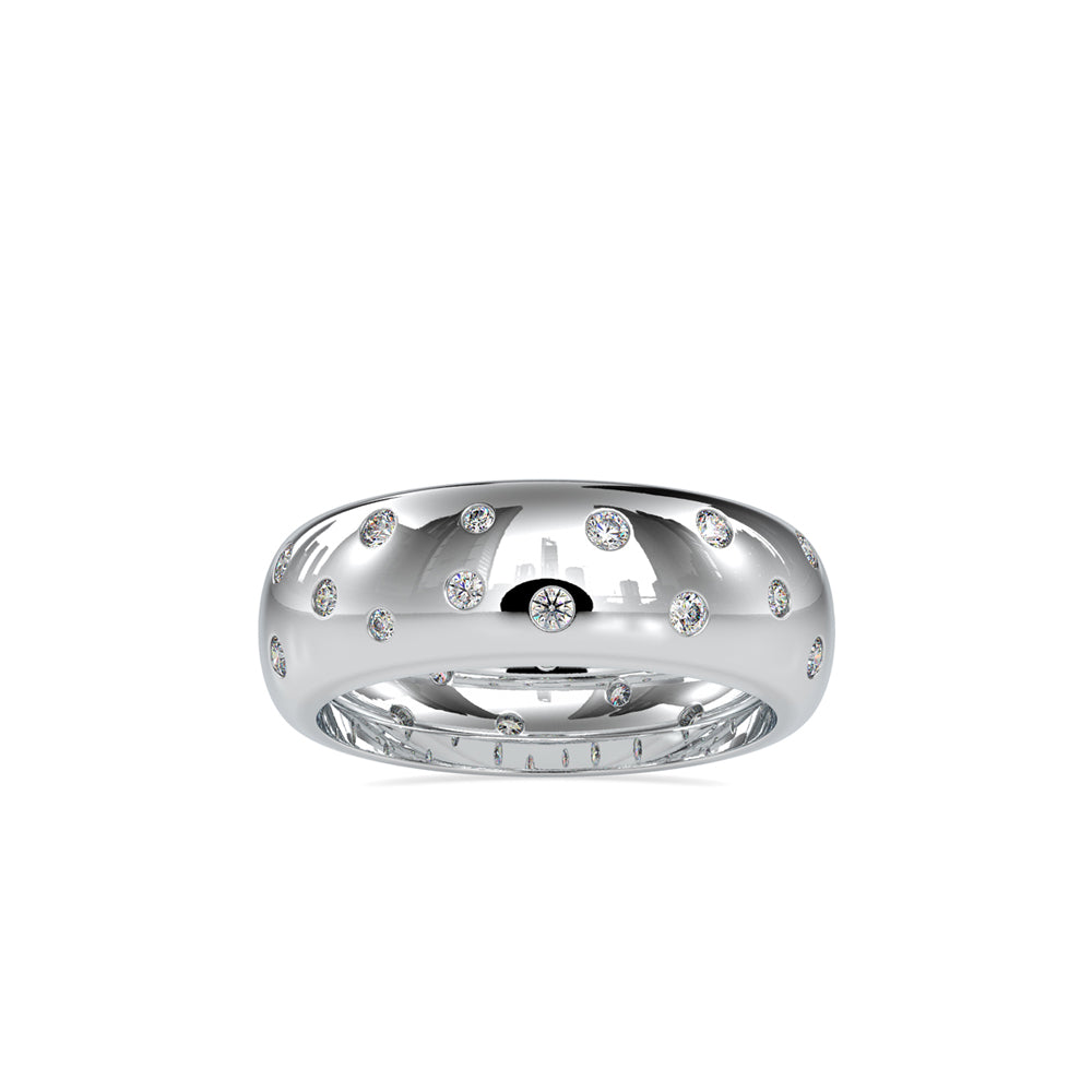 SKU: 0019 (14K) Scatter Diamond band in Rose Gold.