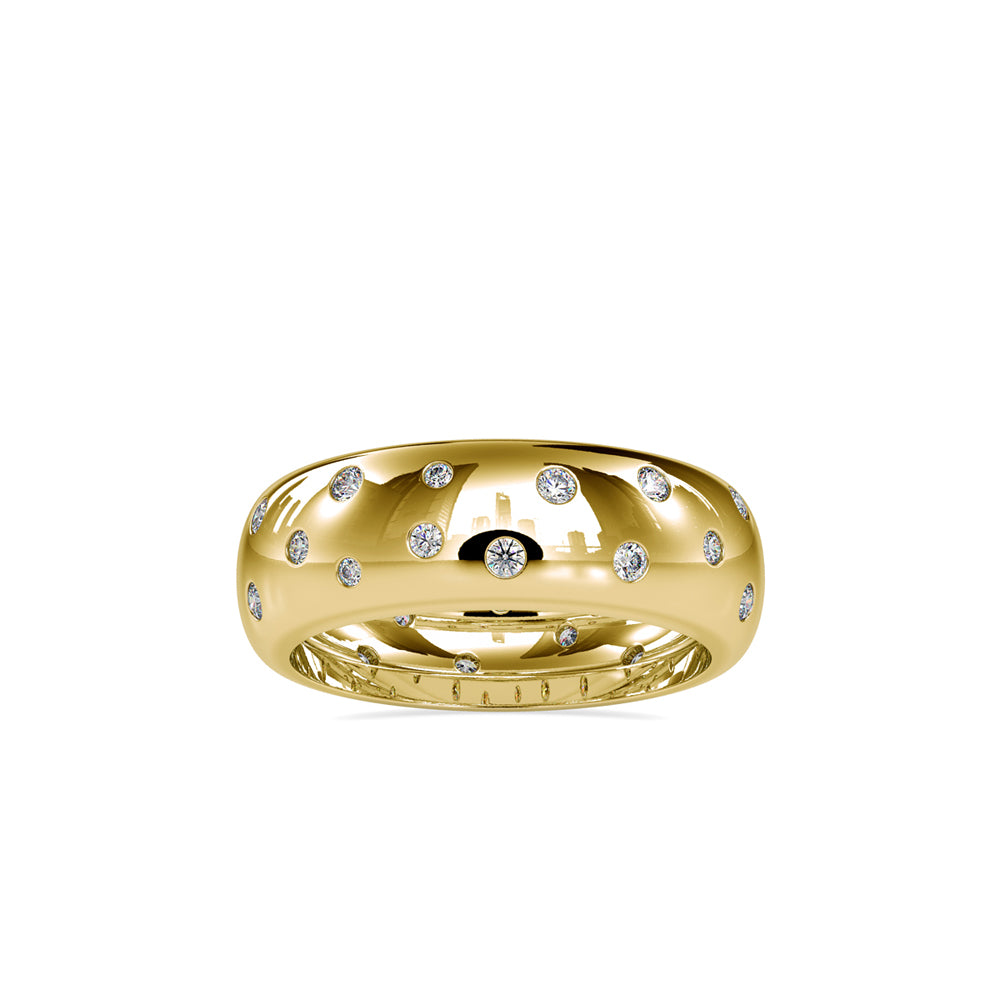 SKU: 0019 (18K) Scatter Diamond band in Rose Gold.
