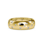 SKU: 0019 (14K) Scatter Diamond band in Rose Gold.