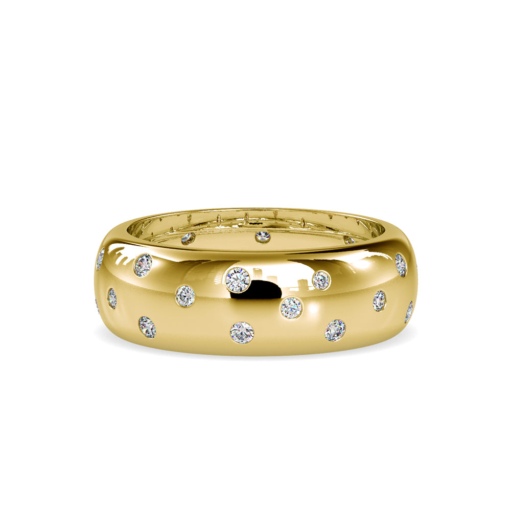 SKU: 0019 (10K) Scatter Diamond band in Rose Gold.