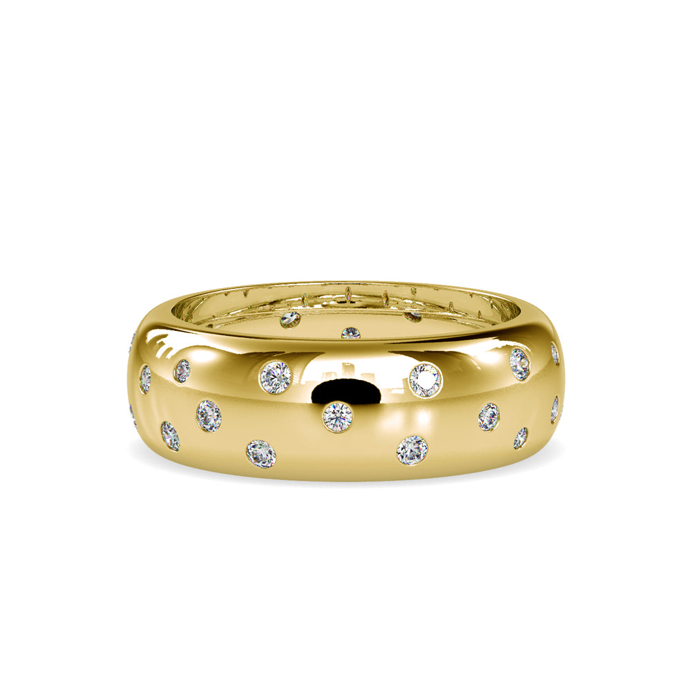 SKU: 0019 (22K) Scatter Diamond band in Rose Gold.