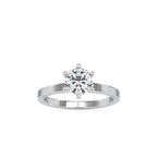 SKU: 0020 (10K) Unique Six-Prong Solitair Engagment Ring in Rose Gold.