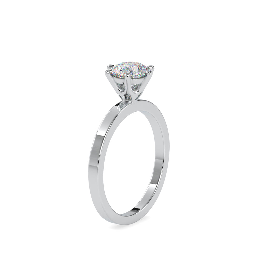 SKU: 0020 (22K) Unique Six-Prong Solitair Engagment Ring in Rose Gold.
