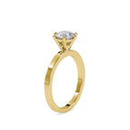 SKU: 0020 (10K) Unique Six-Prong Solitair Engagment Ring in Rose Gold.