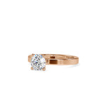 SKU: 0021 (22K) Classic four-Prong Solitaire Engagment Ring in Rose Gold.
