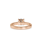 SKU: 0021 (10K) Classic four-Prong Solitaire Engagment Ring in Rose Gold.