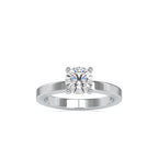 SKU: 0021 (18K) Classic four-Prong Solitaire Engagment Ring in Rose Gold.