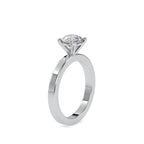 SKU: 0021 (14K) Classic four-Prong Solitaire Engagment Ring in Rose Gold.