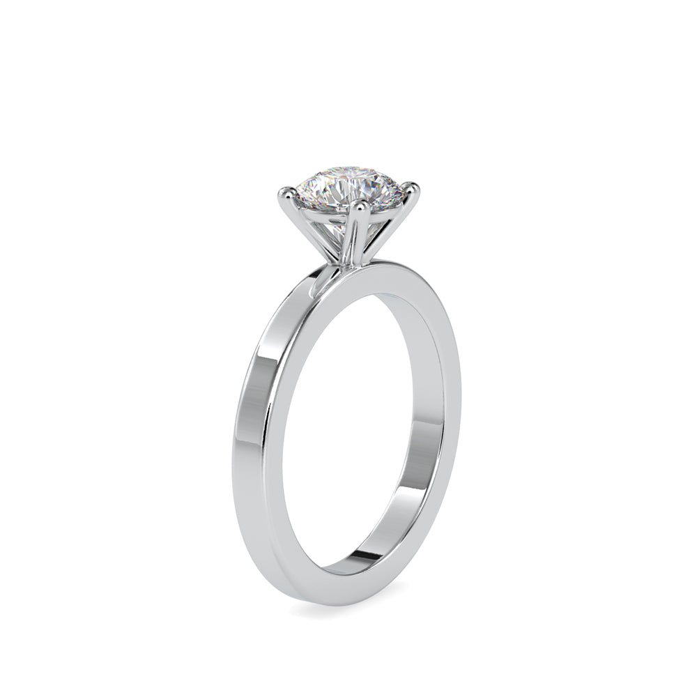 SKU: 0021 (22K) Classic four-Prong Solitaire Engagment Ring in Rose Gold.