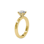 SKU: 0021 (14K) Classic four-Prong Solitaire Engagment Ring in Rose Gold.