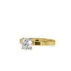 SKU: 0021 (10K) Classic four-Prong Solitaire Engagment Ring in Rose Gold.