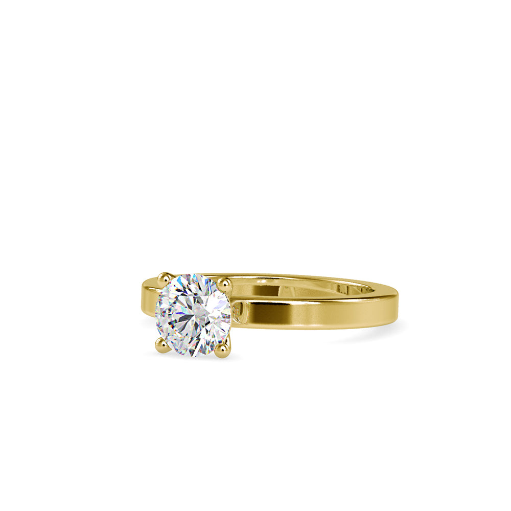 SKU: 0021 (22K) Classic four-Prong Solitaire Engagment Ring in Rose Gold.