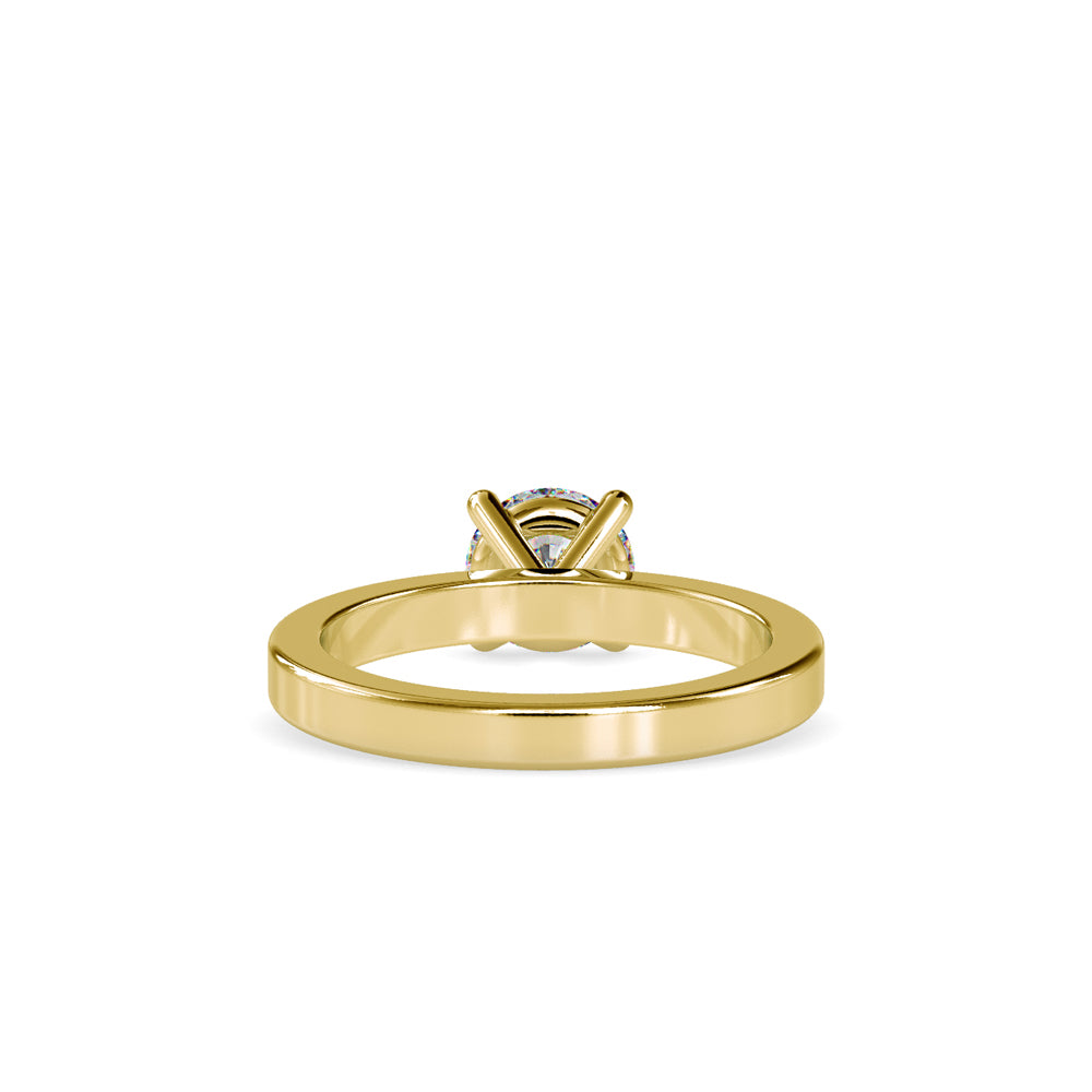 SKU: 0021 (18K) Classic four-Prong Solitaire Engagment Ring in Rose Gold.