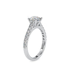 SKU: 0025 (10K) Four-Prong Diamond Engagment Ring in Rose Gold.