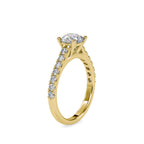 SKU: 0025 (18K) Four-Prong Diamond Engagment Ring in Rose Gold.