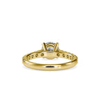 SKU: 0025 (14K) Four-Prong Diamond Engagment Ring in Rose Gold.