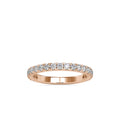SKU: 0026 (22K) Diamond Bead-Set Wedding Band in Rose Gold.