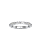 SKU: 0026 (22K) Diamond Bead-Set Wedding Band in Rose Gold.