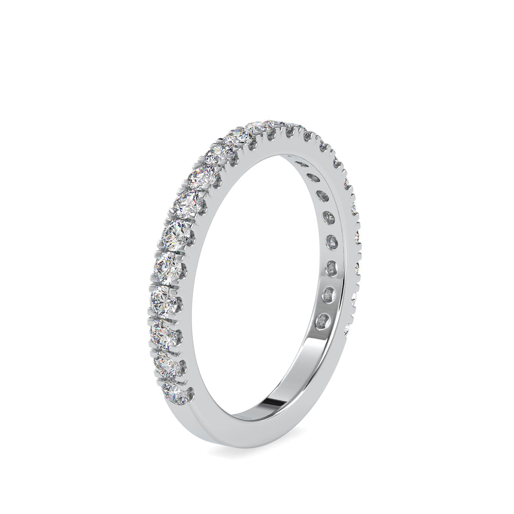SKU: 0026 (22K) Diamond Bead-Set Wedding Band in Rose Gold.