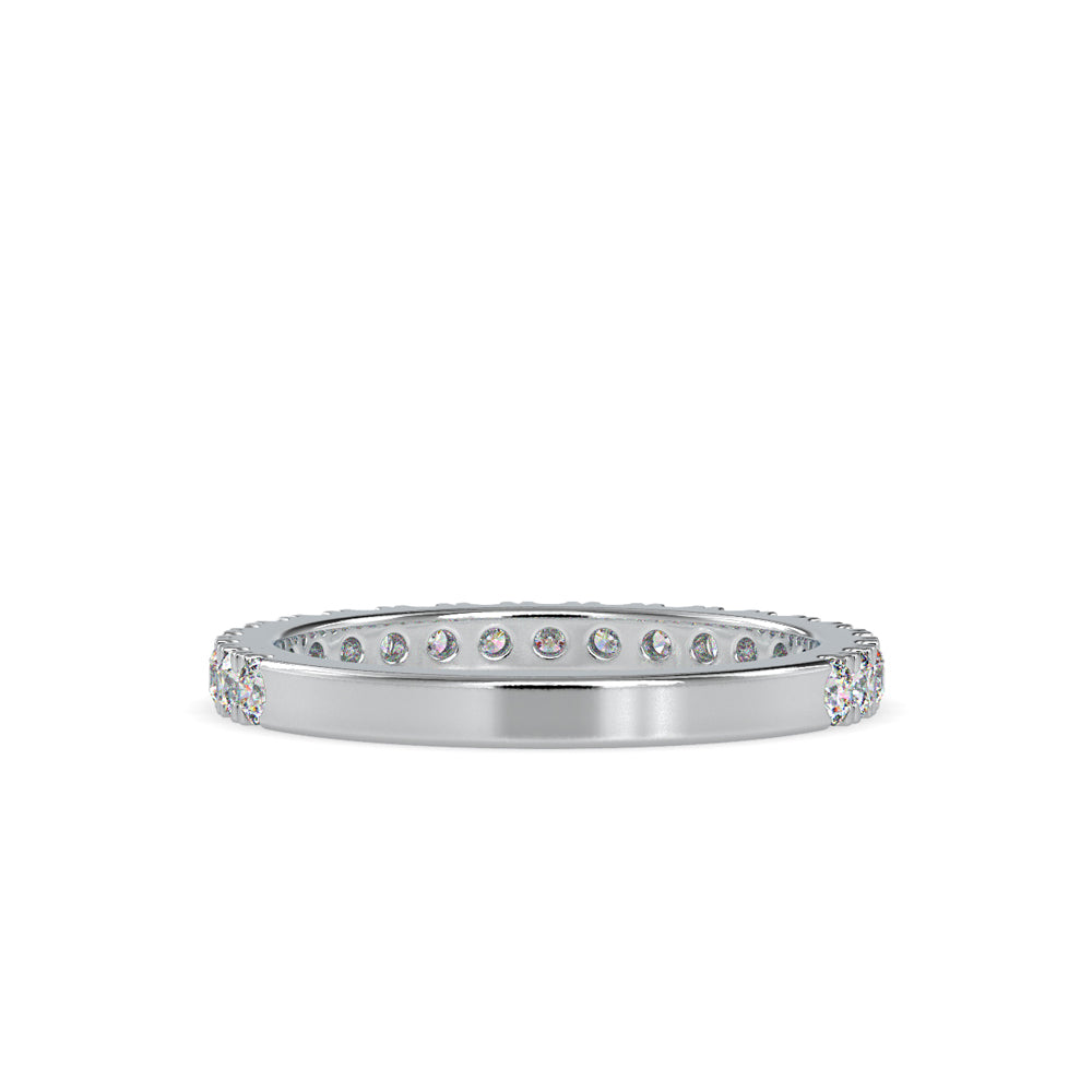 SKU: 0026 (14K) Diamond Bead-Set Wedding Band in Rose Gold.