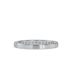 SKU: 0026 (14K) Diamond Bead-Set Wedding Band in Rose Gold.