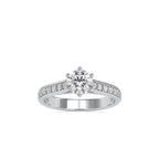 SKU: 0027 (22K) Six-Prong Diamond Engagment Ring in Rose Gold.