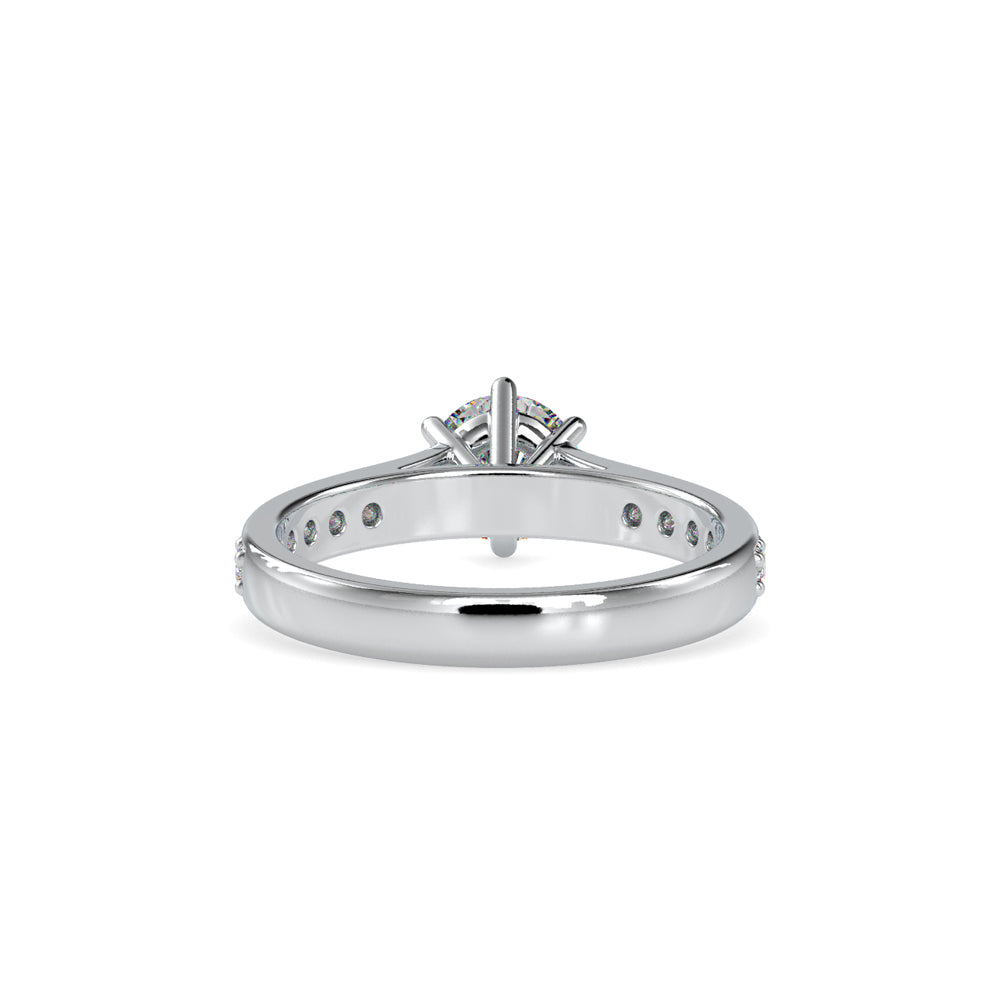 SKU: 0027 (10K) Six-Prong Diamond Engagment Ring in Rose Gold.