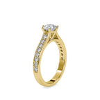 SKU: 0027 (14K) Six-Prong Diamond Engagment Ring in Rose Gold.