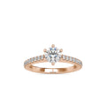 SKU: 0028 (10K) Six-Prong Solitaire Engagment Ring in Rose Gold.