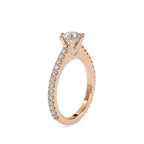 SKU: 0028 (18K) Six-Prong Solitaire Engagment Ring in Rose Gold.